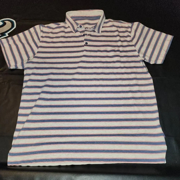 Patagonia Mens Squeaky Clean Striped Polo Shirt‎ Large - Picture 1 of 4